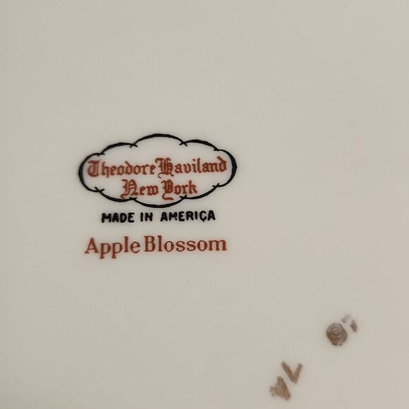Theodore Haviland Apple Blossom Floral Salad Plate 8" - Picture 3 of 3